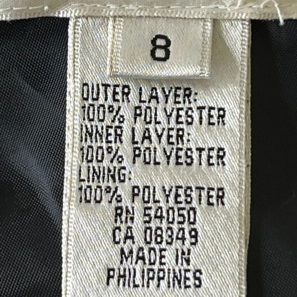 Evan-Picone Jacket Dress Size 8 Vintage Black Gold  Knee Length Classic - Picture 10 of 12